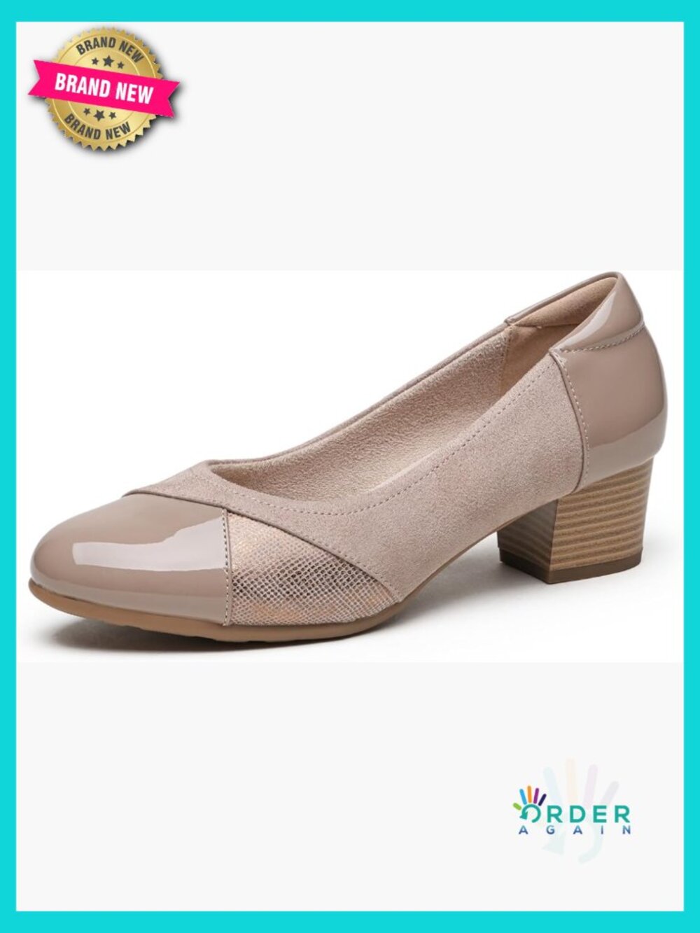 Orthopedic Dress Pumps Low Heel Slip On Comfort Work Shoes Wide Toe Box